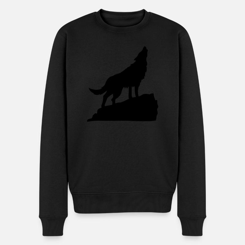 wolf - Pull Premium bio Homme - noir