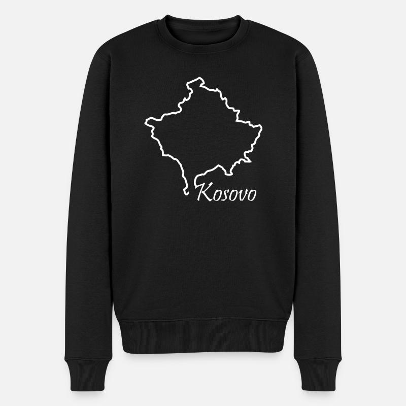 kosovo - Männer Premium Bio Pullover - Schwarz
