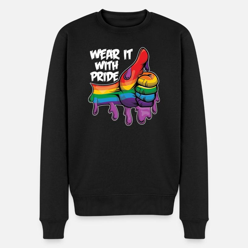 LGBT - Männer Premium Bio Pullover - Schwarz