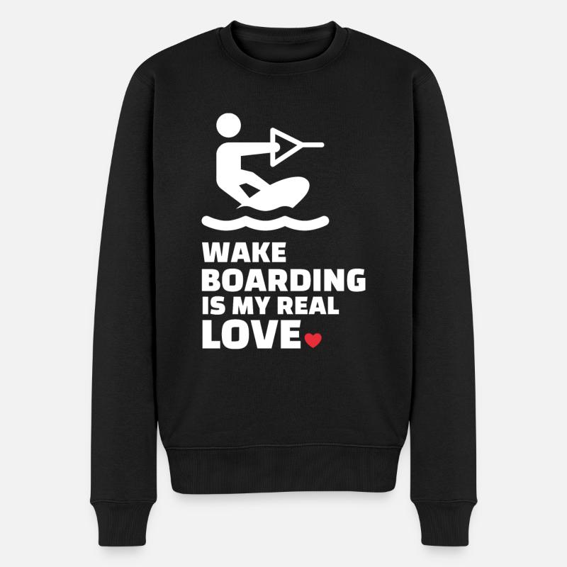 J’adore le wakeboard - Pull Premium bio Homme - noir
