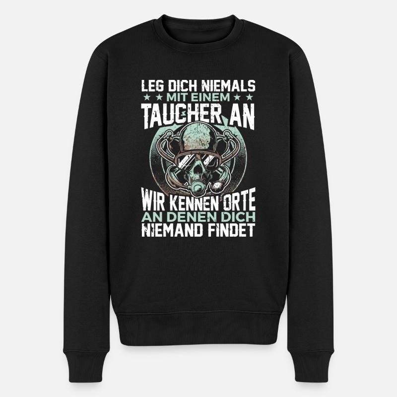 Taucher Tauchen Tauchlehrer Schnorcheln Orte - Männer Premium Bio Pullover - Schwarz