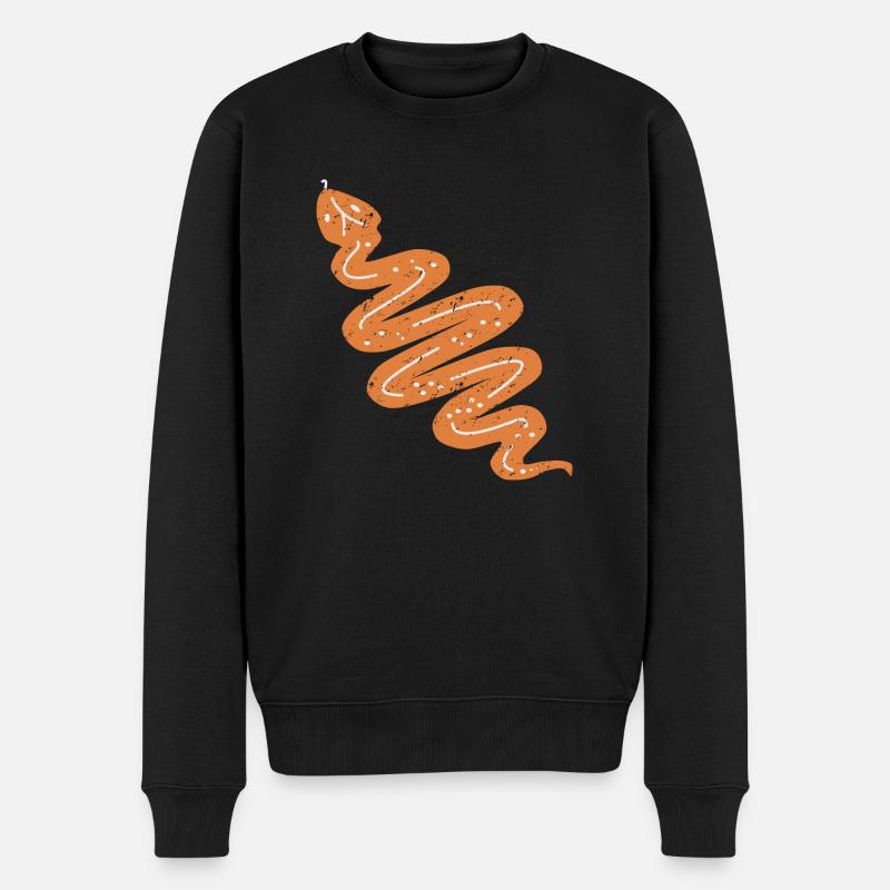 DOWN UNDER SNAKE - Männer Premium Bio Pullover - Schwarz