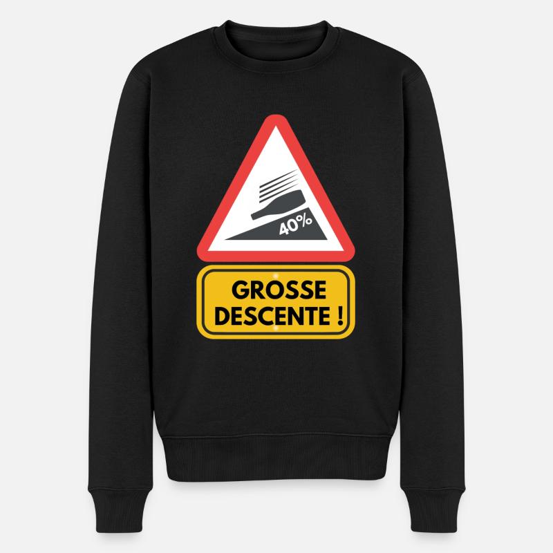 grosse descente - Pull Premium bio Homme - noir