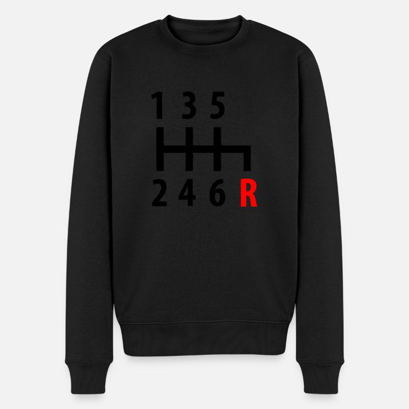 Gangschaltung auto - Männer Premium Bio Pullover - Schwarz