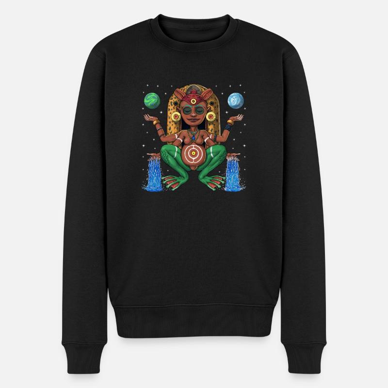 Atabey Taino Göttin - Männer Premium Bio Pullover - Schwarz