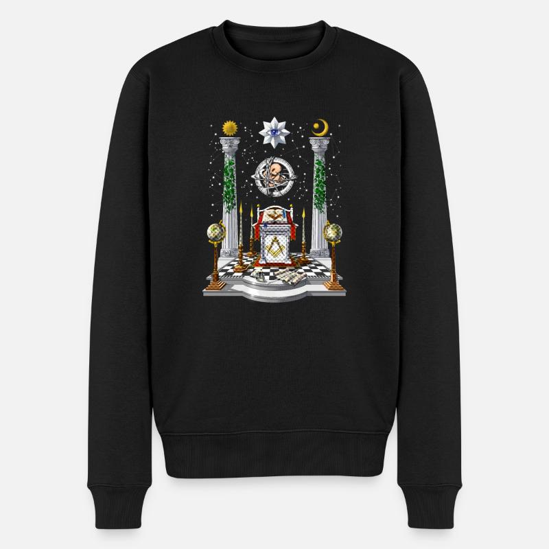 Autel de loge maçonnique - Pull Premium bio Homme - noir