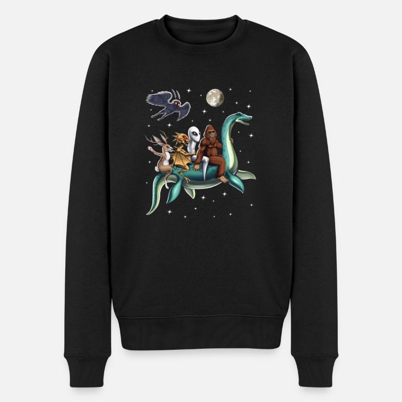 Voyage des cryptides - Pull Premium bio Homme - noir
