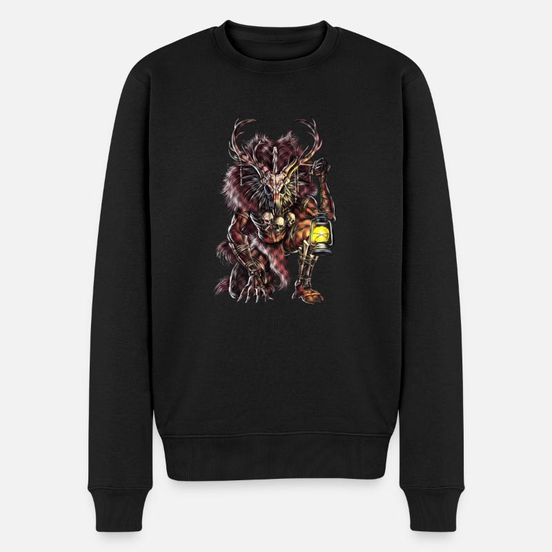 Kryptide Wendigo - Männer Premium Bio Pullover - Schwarz