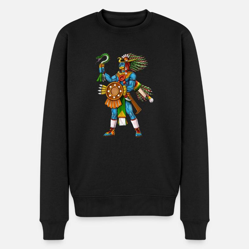 Dieu aztèque Huitzilopochtli - Pull Premium bio Homme - noir