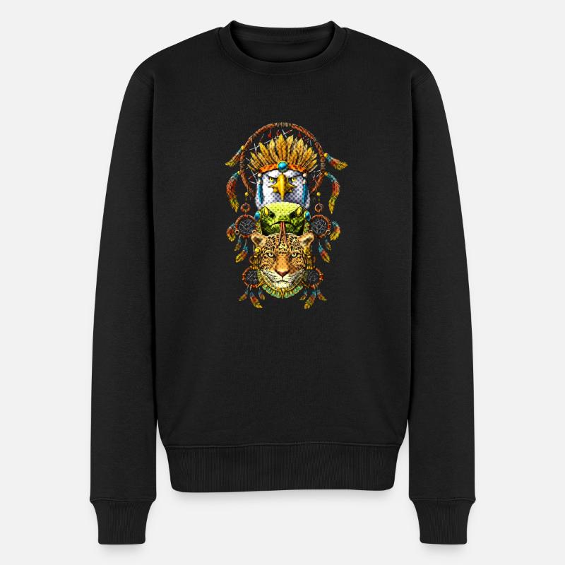 Attrape-rêves aztèque - Pull Premium bio Homme - noir