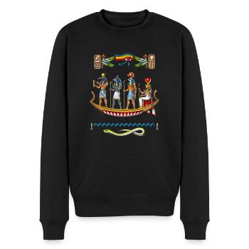 Götter der altägyptischen Mythologie - Männer Premium Bio Pullover - Schwarz - Vorne - Nico (187cm)
