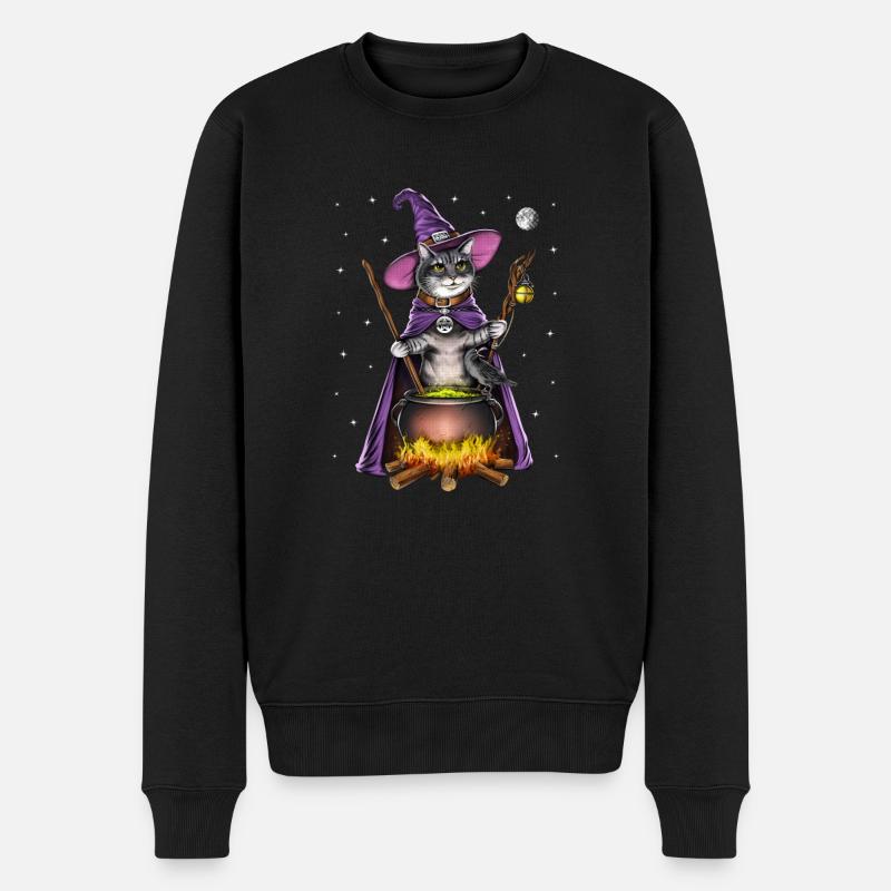 Sorcière du chat - Pull Premium bio Homme - noir
