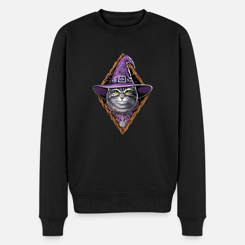 Sorcière du chat - Pull Premium bio Homme - noir