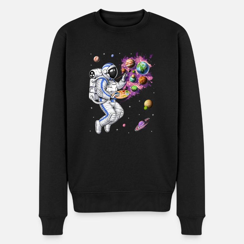 Astronaute de l’espace Peintre - Pull Premium bio Homme - noir