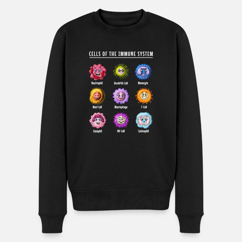 Biologie Cellules du système immunitaire - Pull Premium bio Homme - noir