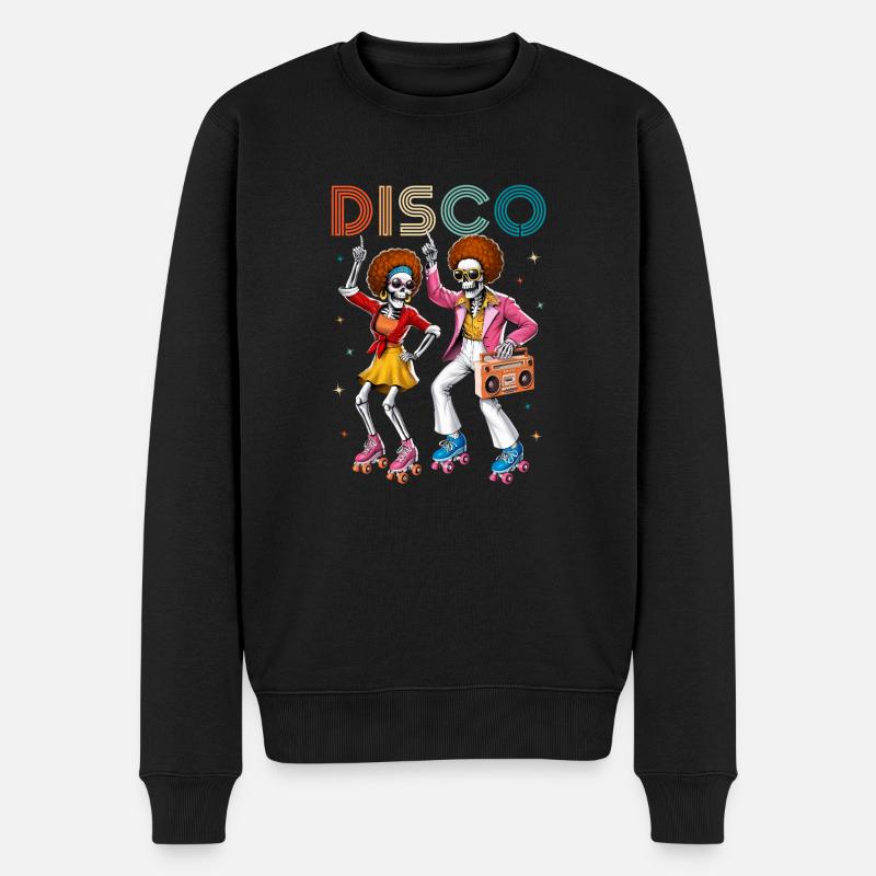 Disco Tanz Party - Männer Premium Bio Pullover - Schwarz