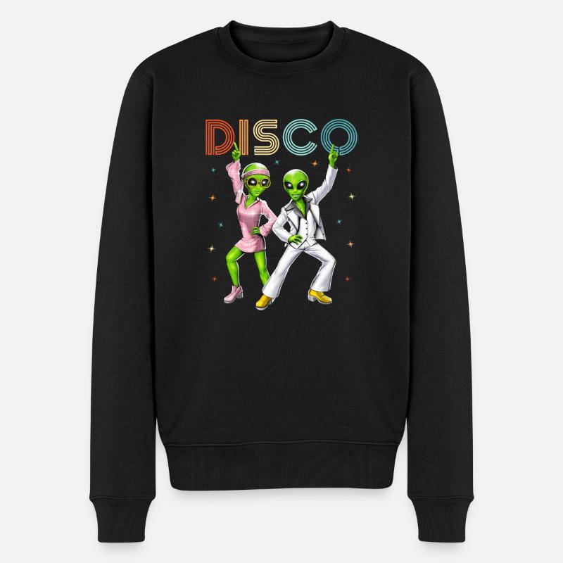 Extraterrestres disco - Pull Premium bio Homme - noir