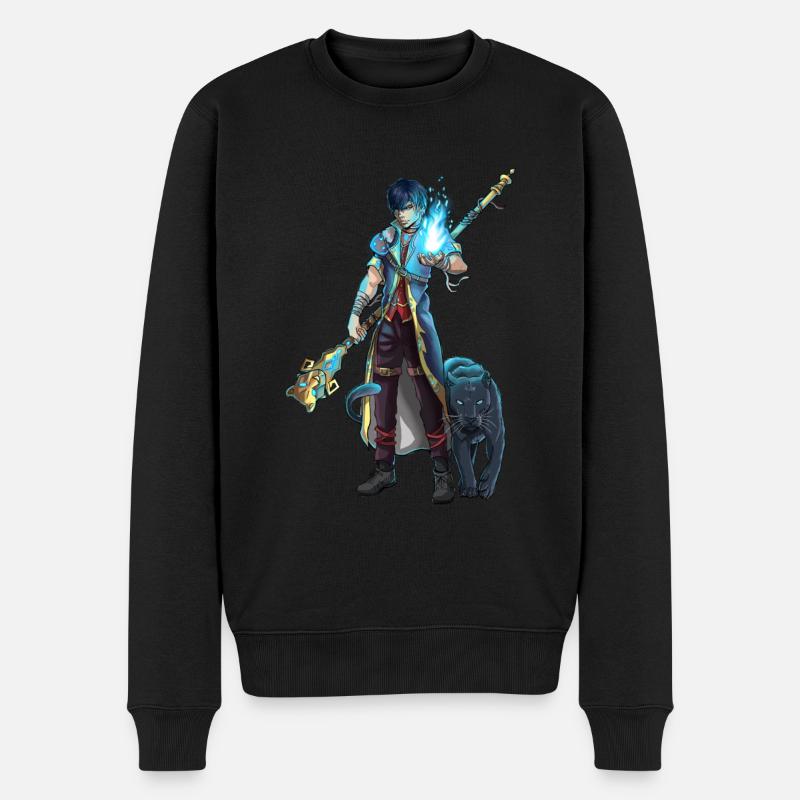 Homme guerrier maître du feu - Pull Premium bio Homme - noir