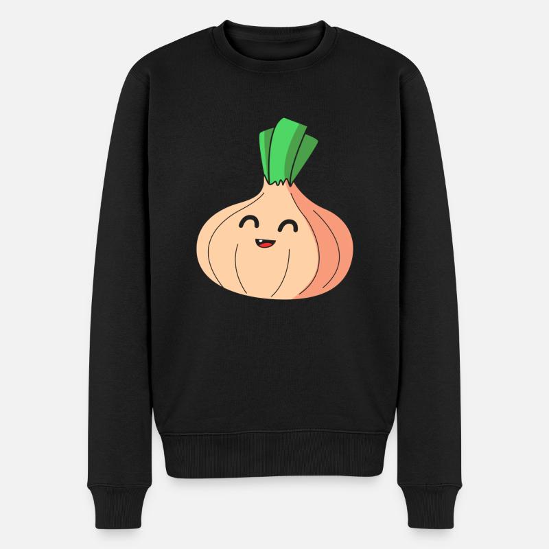 Zwiebel - Männer Premium Bio Pullover - Schwarz