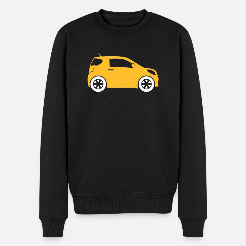 Kleine Kompaktwagen - Männer Premium Bio Pullover - Schwarz