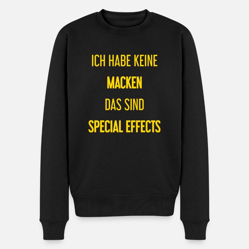 Keine Macken, nur Special Effects! - Männer Premium Bio Pullover - Schwarz