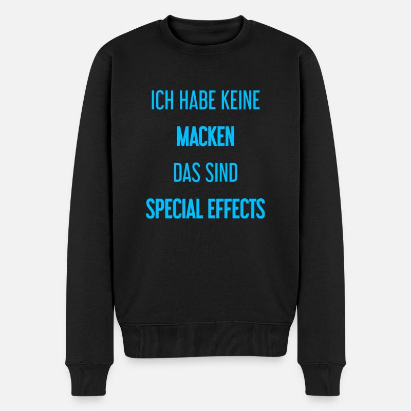 Keine Macken, nur Special Effects! - Männer Premium Bio Pullover - Schwarz