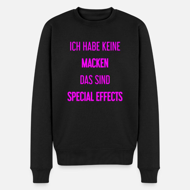 Keine Macken, nur Special Effects! - Männer Premium Bio Pullover - Schwarz