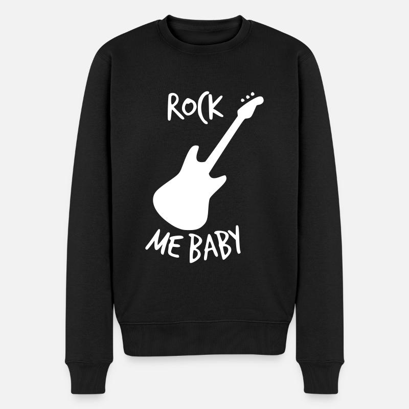 ROCK ME BABY - Männer Premium Bio Pullover - Schwarz