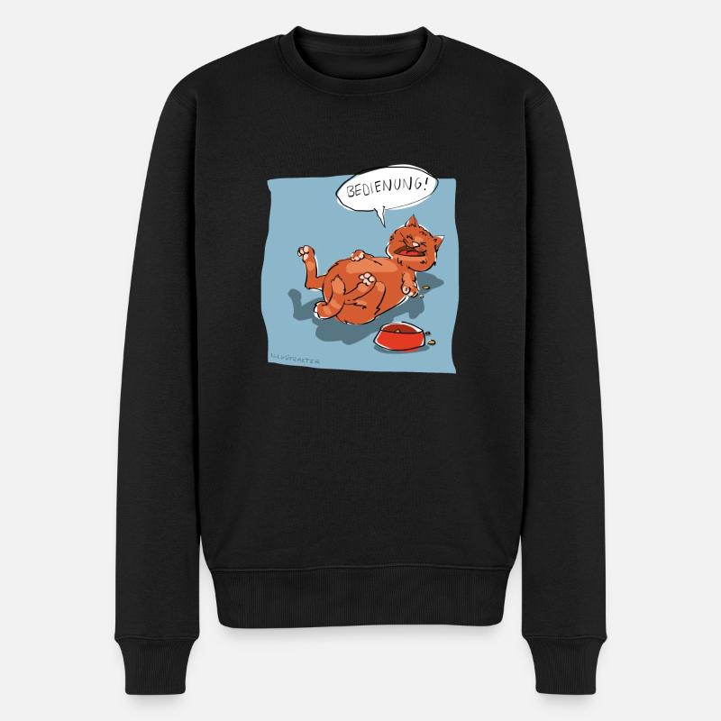 Bedienung! - Männer Premium Bio Pullover - Schwarz