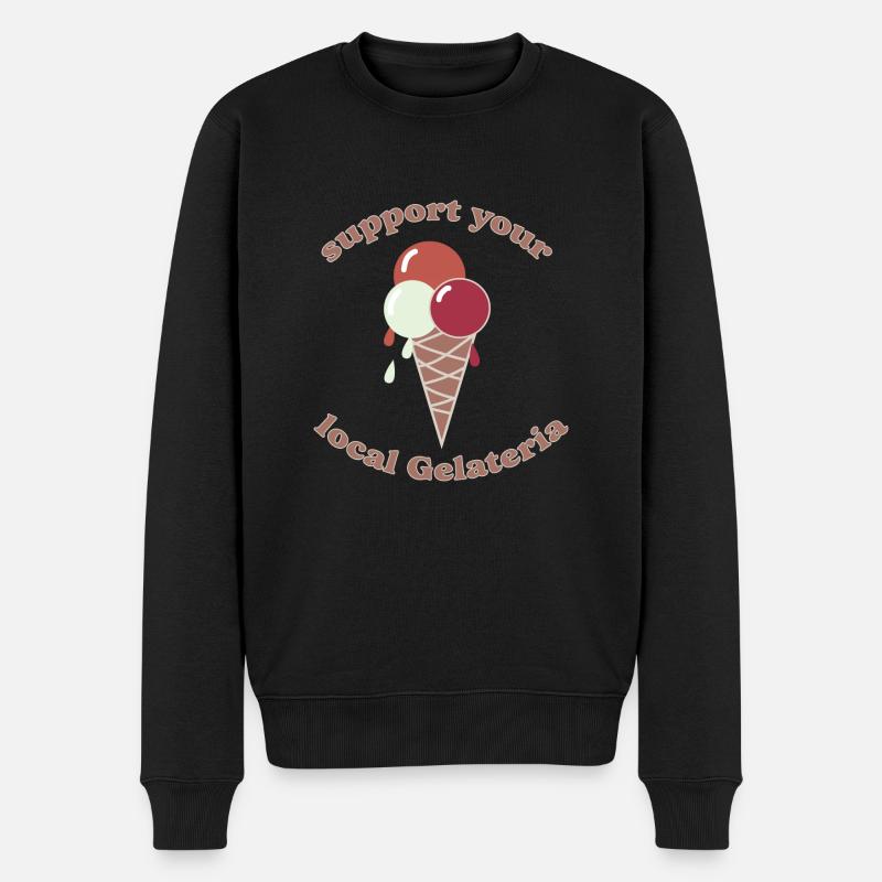 Soutenez votre Gelateria local - Pull Premium bio Homme - noir
