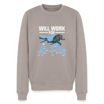 Fonctionnera pour les plongeurs de plongée Air Fills - Pull Premium bio Homme - taupe - Devant - Nico (187cm)