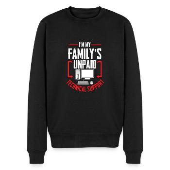 I'm My Family's Unpaid Technical Support Computer - Men's Premium Organic Jumper - black - Front - Nico (187cm)
