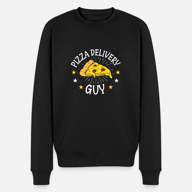 Pizza Delivery Guy Pizzalieferant - Männer Premium Bio Pullover - Schwarz