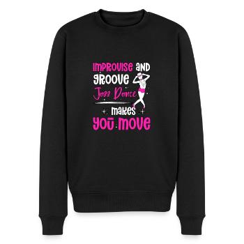 Improvise And Groove Jazztanz Jazzdance - Männer Premium Bio Pullover - Schwarz - Vorne - Nico (187cm)