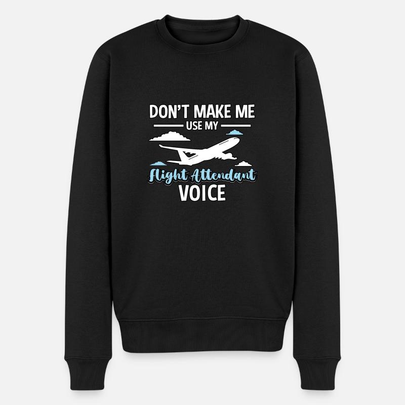 Ne me faites pas utiliser la voix de mon agent de bord - Pull Premium bio Homme - noir