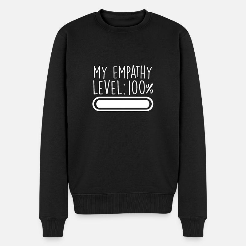 Mon niveau d’empathie 100% d’empathie - Pull Premium bio Homme - noir