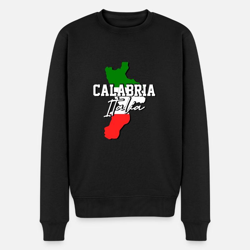Calabre Italia Drapeau italien Italie - Pull Premium bio Homme - noir