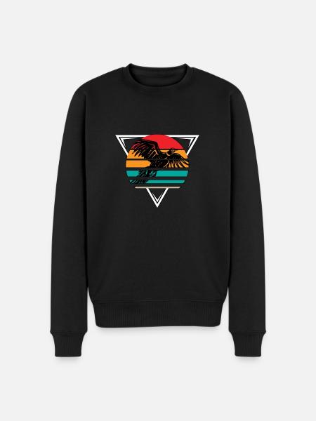 Pheasant Sunset Bird Hunting - Men's Premium Organic Jumper - black
