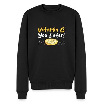 Vitamine C vous plus tard - Pull Premium bio Homme - noir - Devant - Nico (187cm)