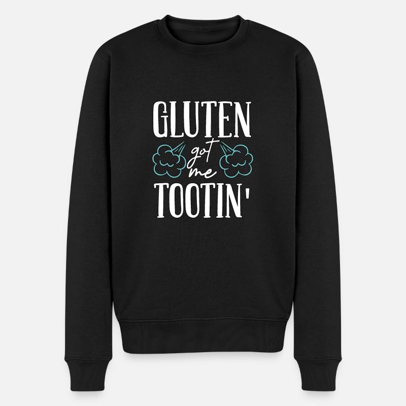 Gluten Got Me Tootin Glutenunverträglichkeit - Männer Premium Bio Pullover - Schwarz