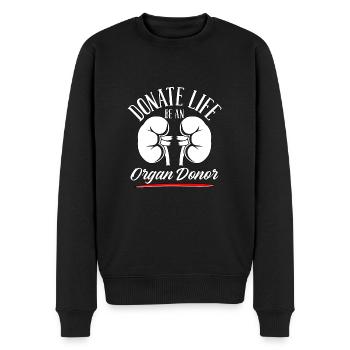 Donner de la vie Être un donneur d’organes Don d’organes - Pull Premium bio Homme - noir - Devant - Nico (187cm)