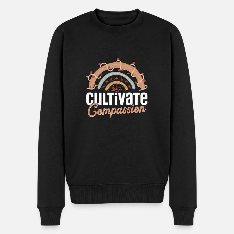 Cultivate Compassion Mitgefühl Kultivieren - Männer Premium Bio Pullover - Schwarz