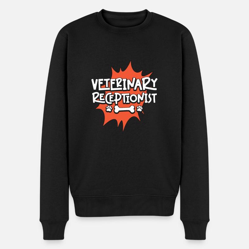 Réceptionniste vétérinaire Assistante vétérinaire - Pull Premium bio Homme - noir