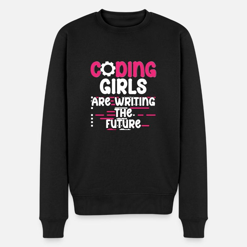 Coding Girls Schreiben Die Zukunft Für - Männer Premium Bio Pullover - Schwarz