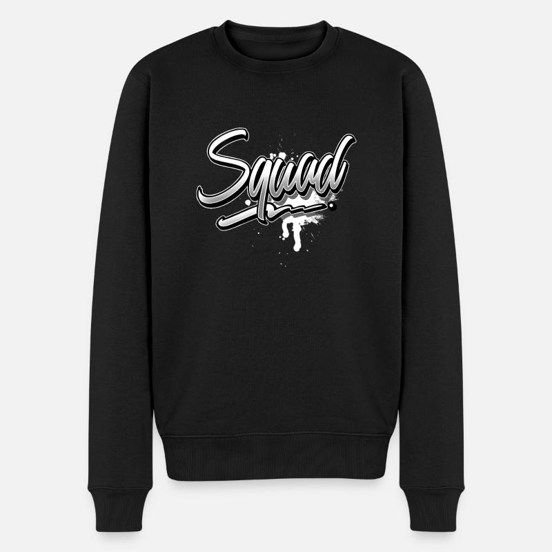 Squad - Männer Premium Bio Pullover - Schwarz