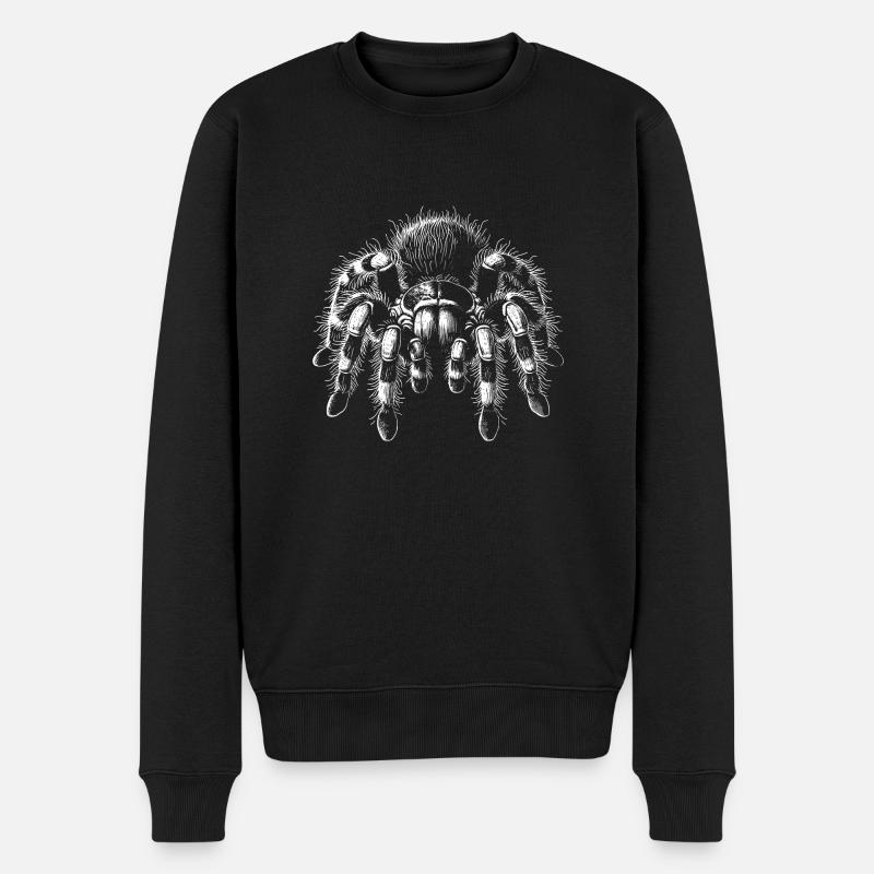 Große haarige Vogelspinne Tarantel - Männer Premium Bio Pullover - Schwarz