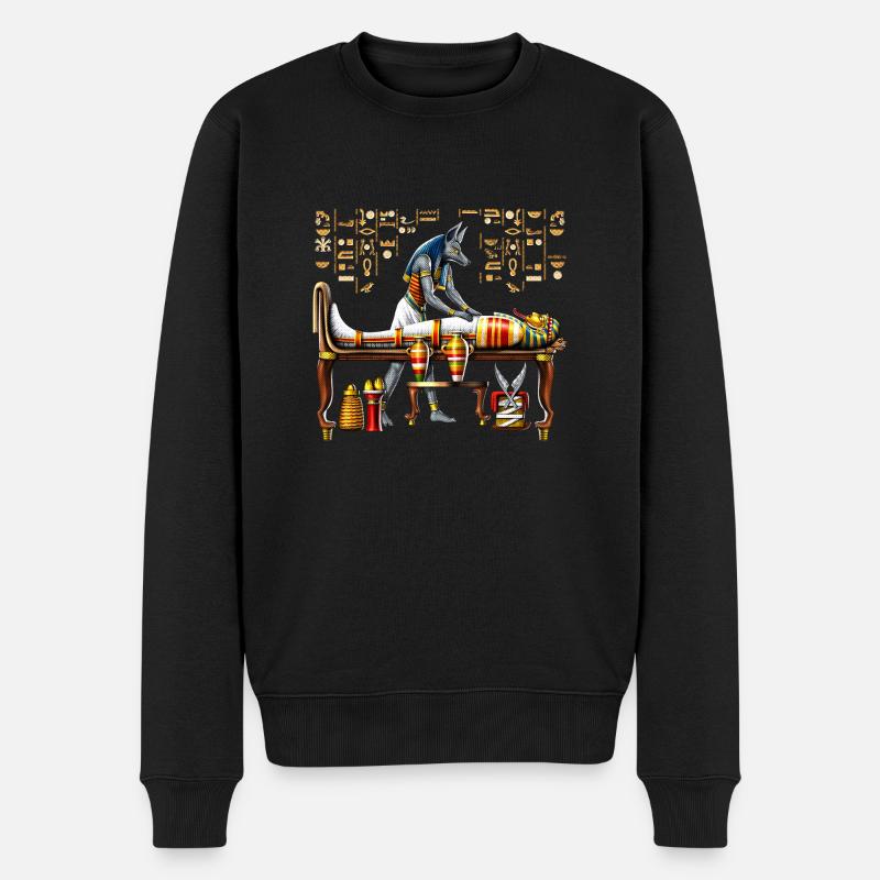 Anubis Dieu égyptien - Pull Premium bio Homme - noir