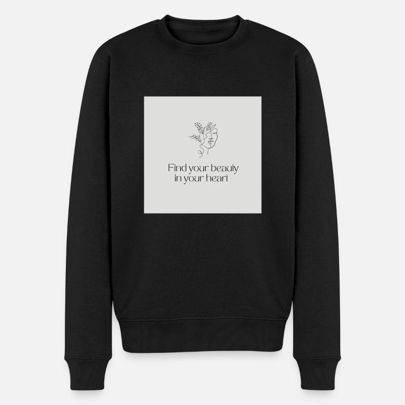 Beauty of yourself - Männer Premium Bio Pullover - Schwarz