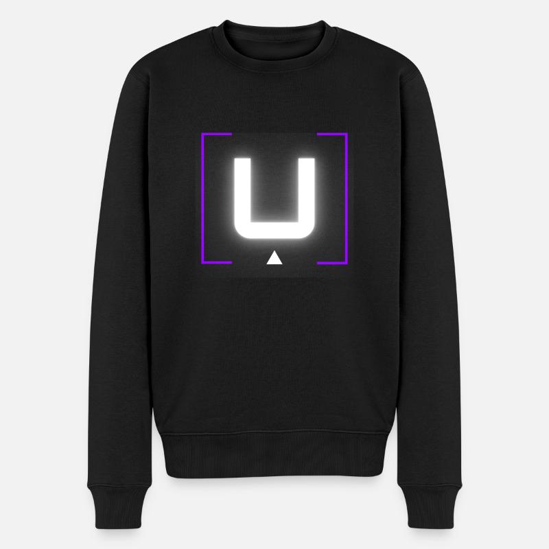 Lettre « U » - Pull Premium bio Homme - noir