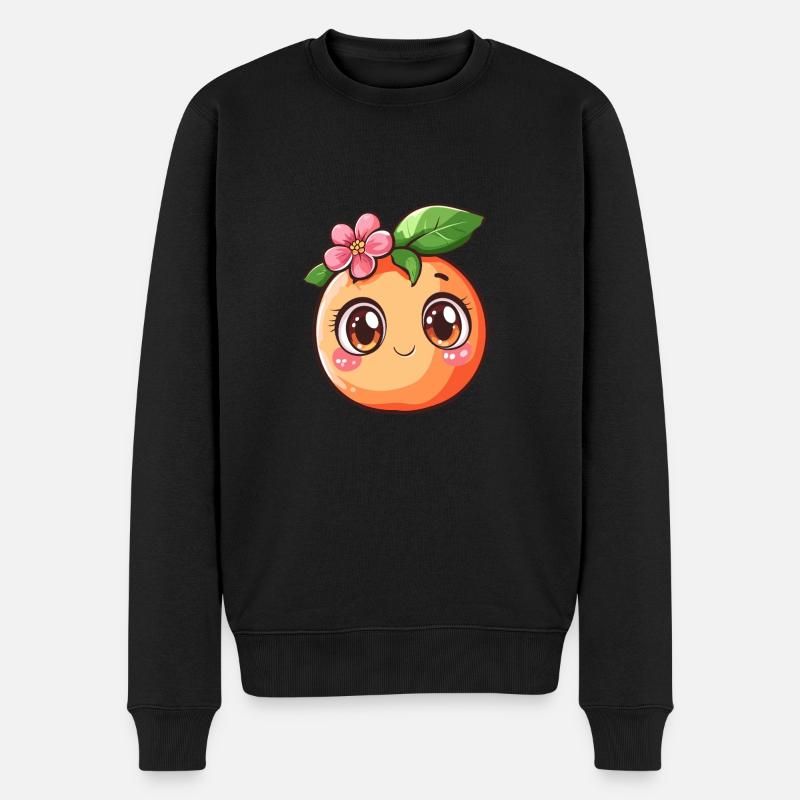 Pêche avec fleur - Pull Premium bio Homme - noir